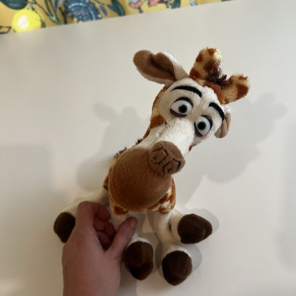 Dreamworks Madagascar Melman Giraffe Beanbag Plush 14" 2005 Russ Berrie